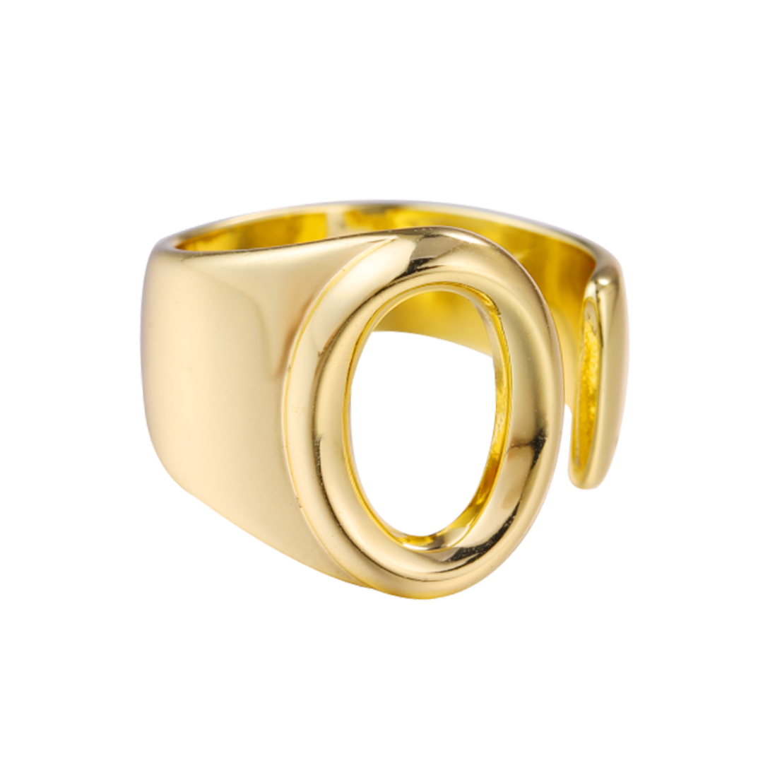 Trendy Initial Ring
