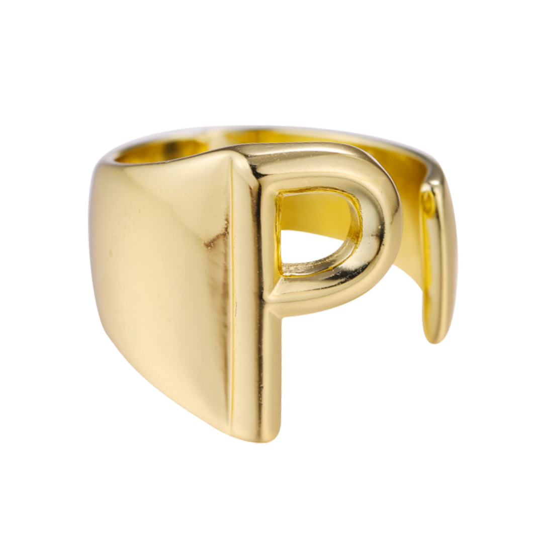 Trendy Initial Ring