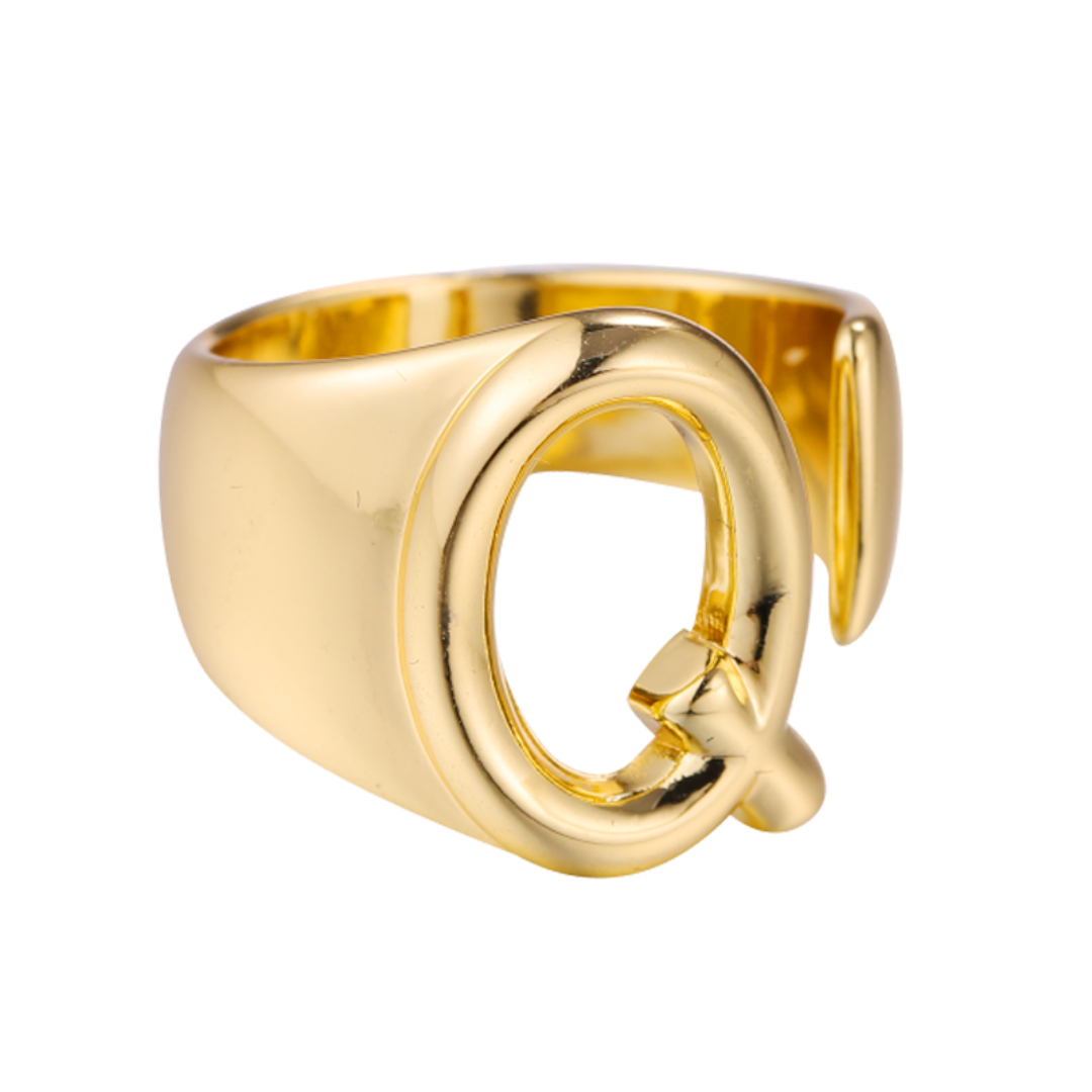 Trendy Initial Ring