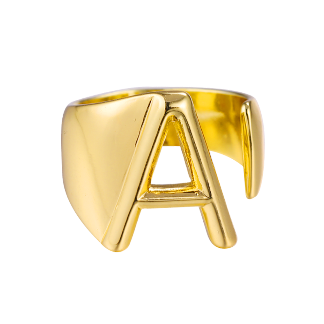 Trendy Initial Ring