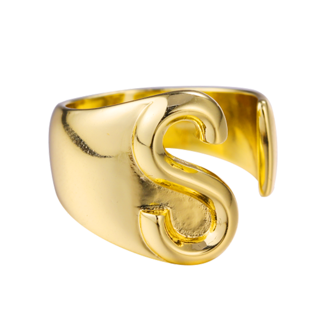 Trendy Initial Ring