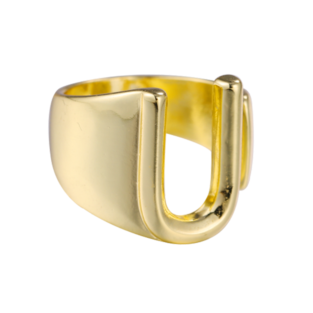 Trendy Initial Ring