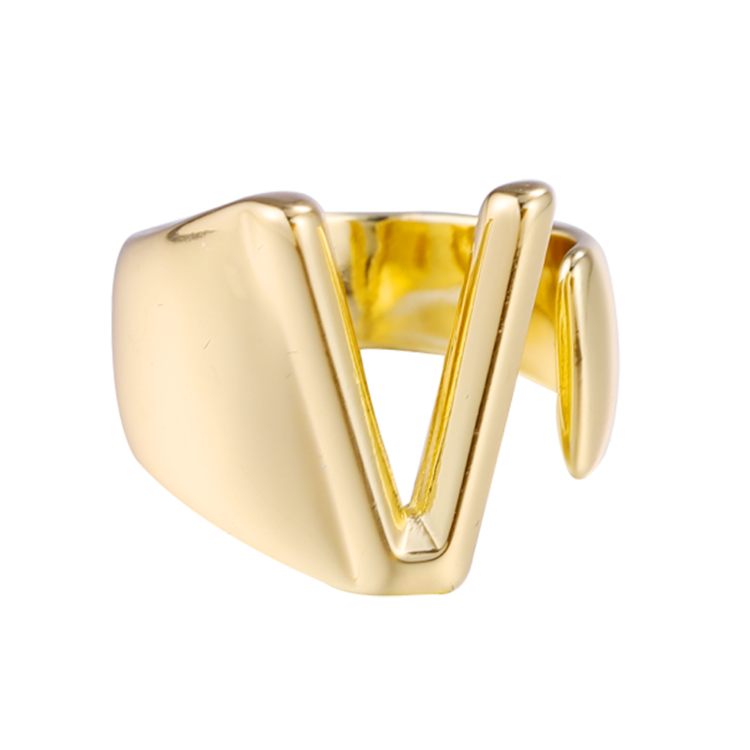 Trendy Initial Ring