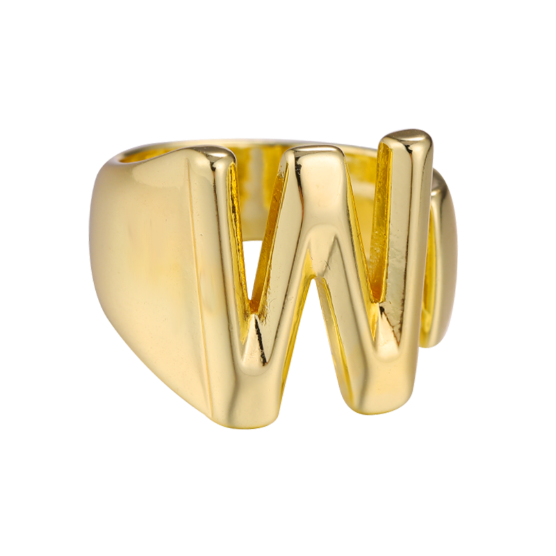 Trendy Initial Ring