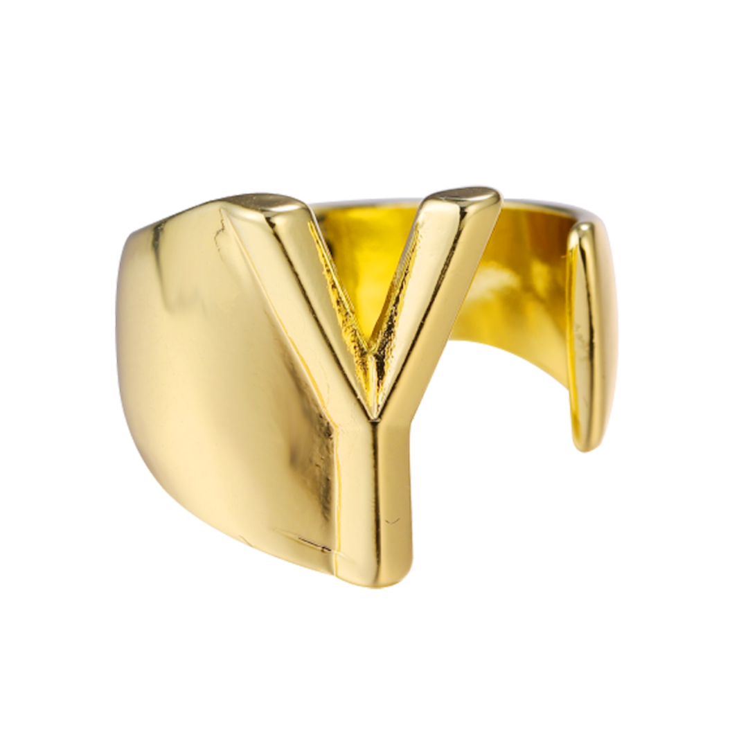 Trendy Initial Ring