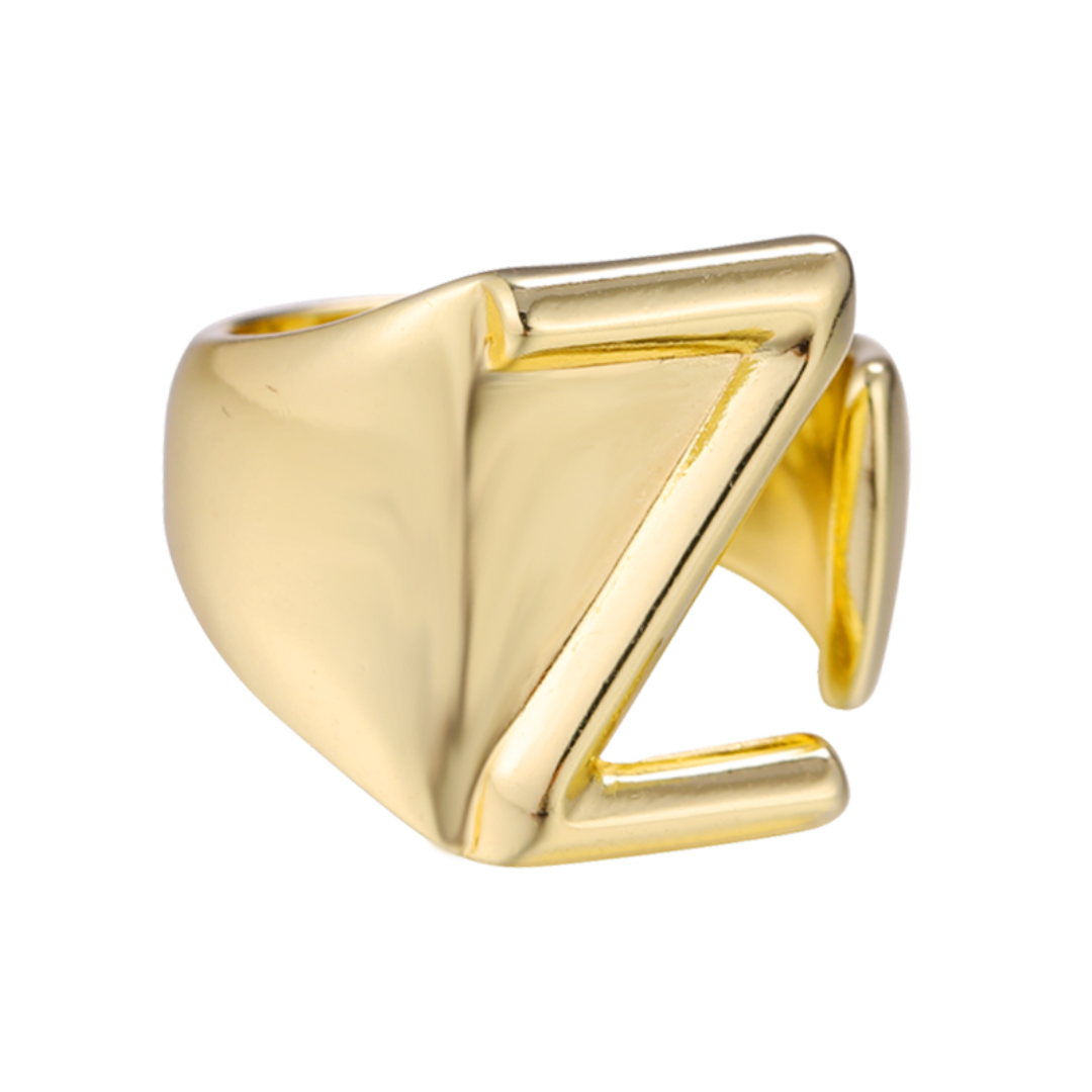 Trendy Initial Ring