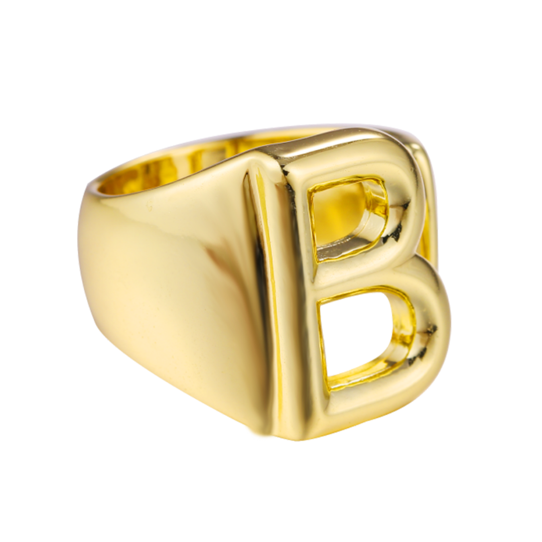 Trendy Initial Ring