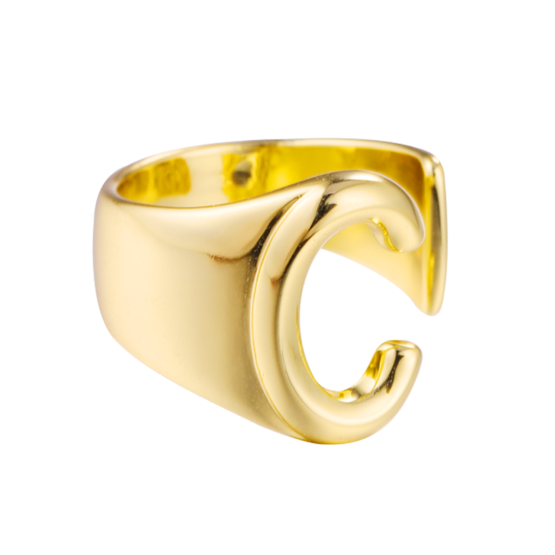 Trendy Initial Ring