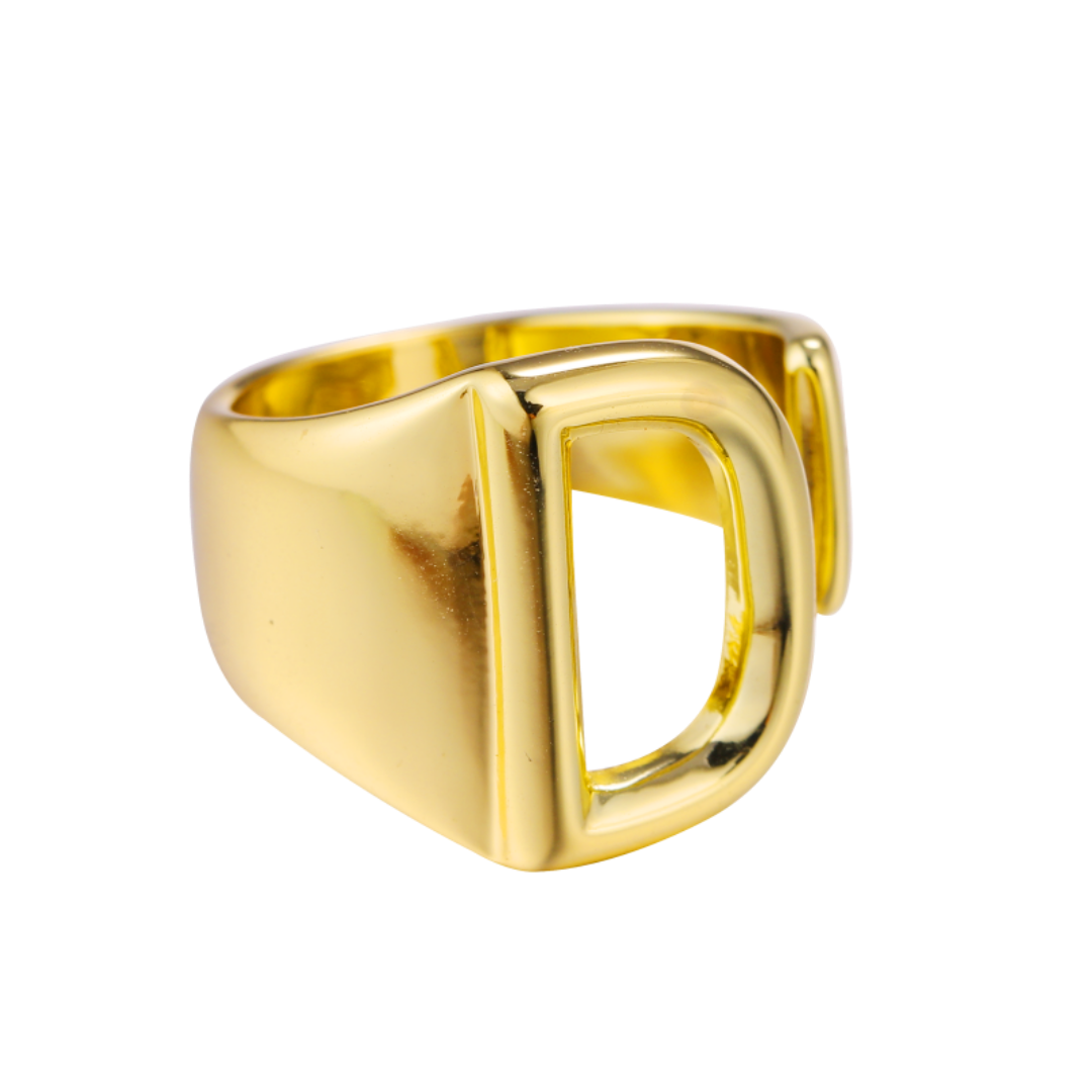 Trendy Initial Ring