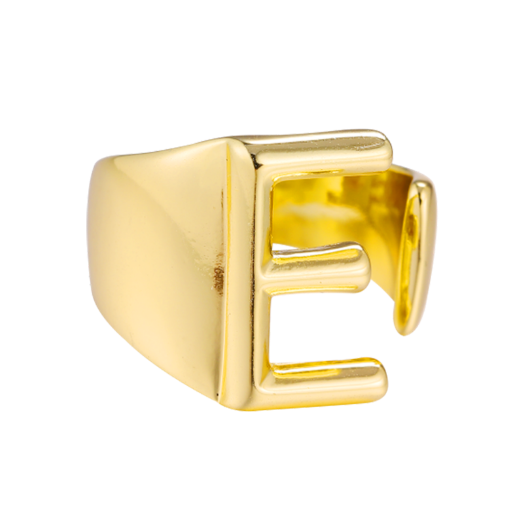Trendy Initial Ring