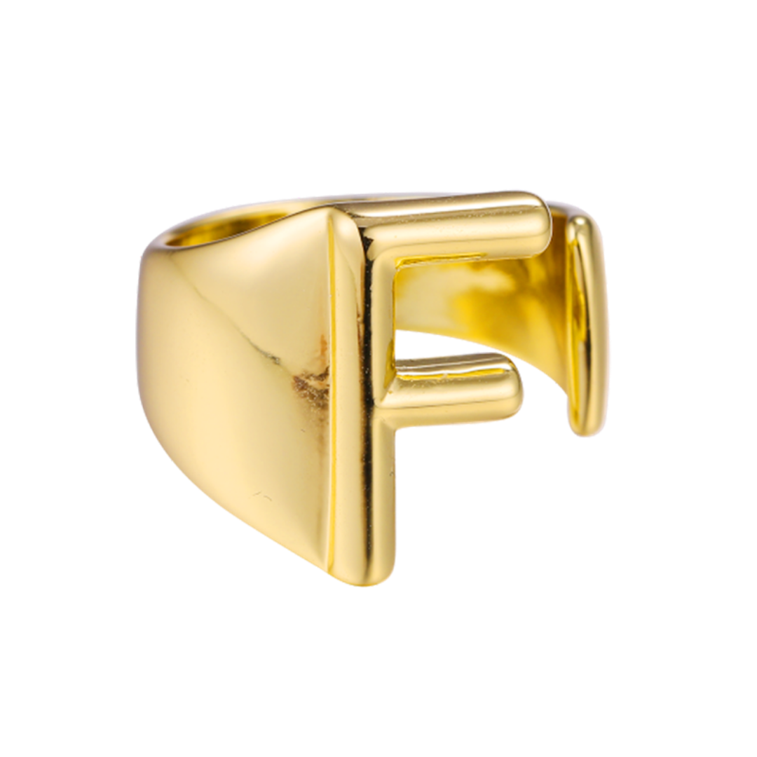 Trendy Initial Ring