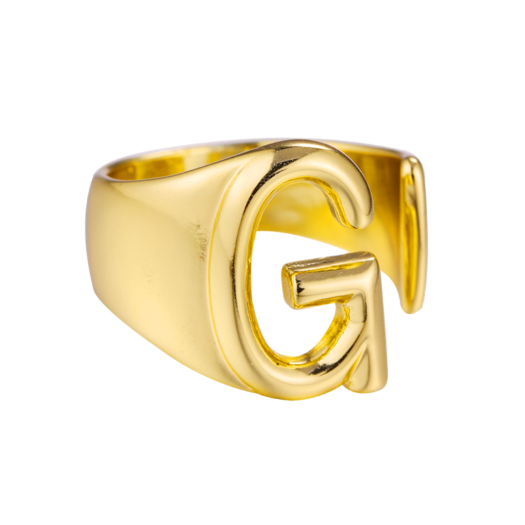Trendy Initial Ring