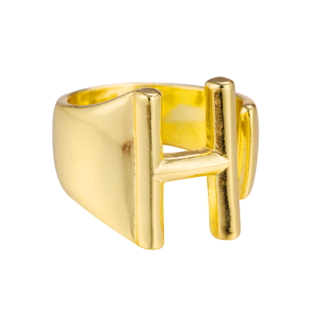 Trendy Initial Ring