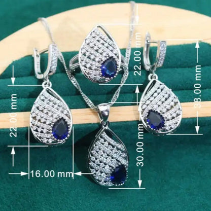 925 Silver Jewelry Wedding Set