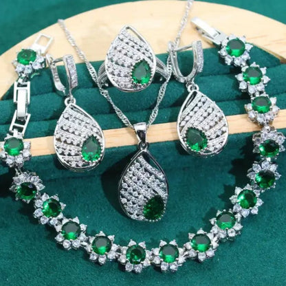 925 Silver Jewelry Wedding Set
