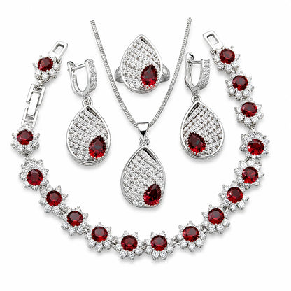 925 Silver Jewelry Wedding Set