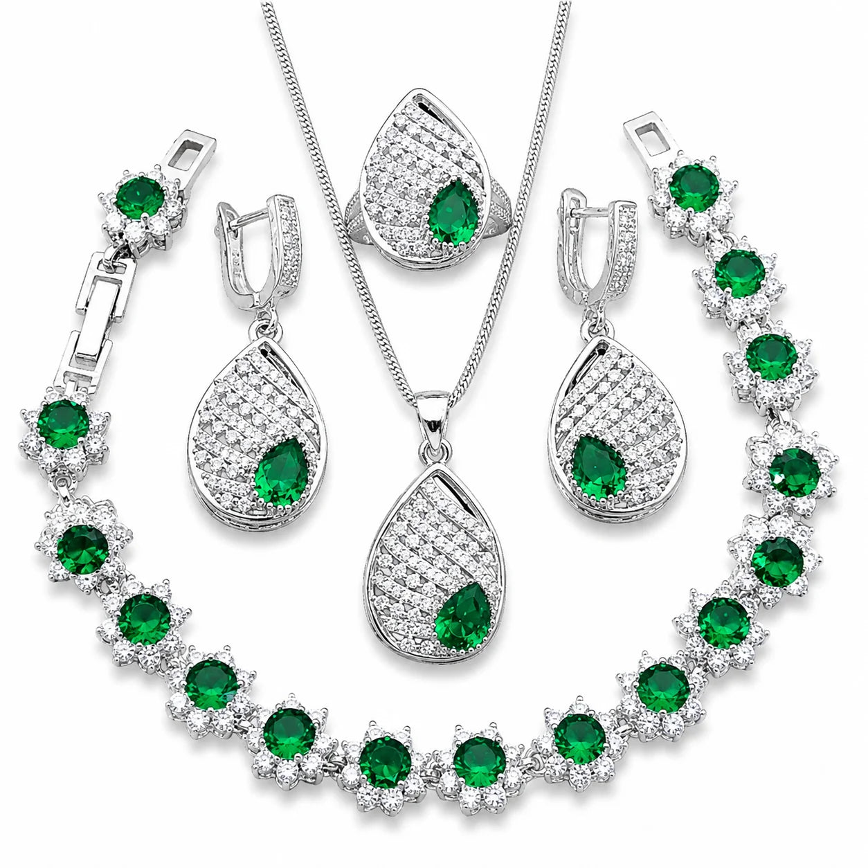 925 Silver Jewelry Wedding Set