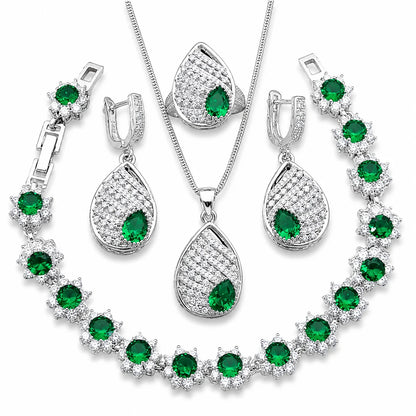 925 Silver Jewelry Wedding Set