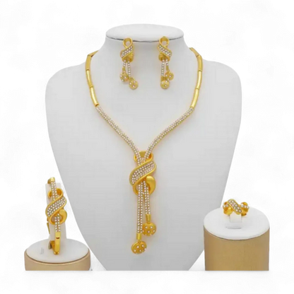 African Knot Crystal Jewelry Set
