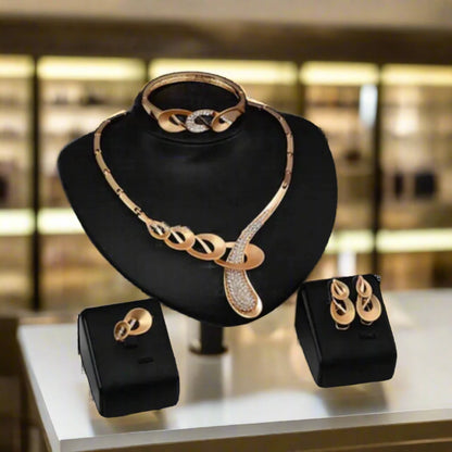 African Crystal Snake Jewelry Set