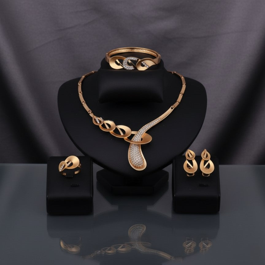 African Crystal Snake Jewelry Set