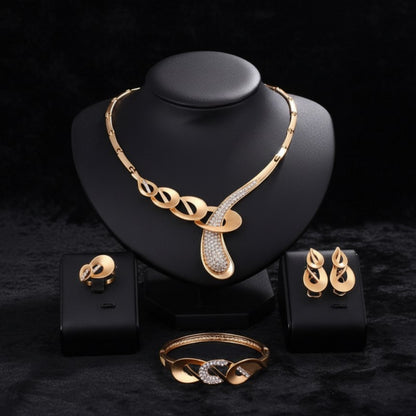 African Crystal Snake Jewelry Set