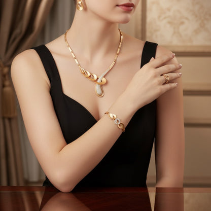 African Crystal Snake Jewelry Set