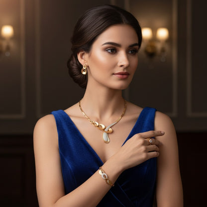 African Crystal Snake Jewelry Set