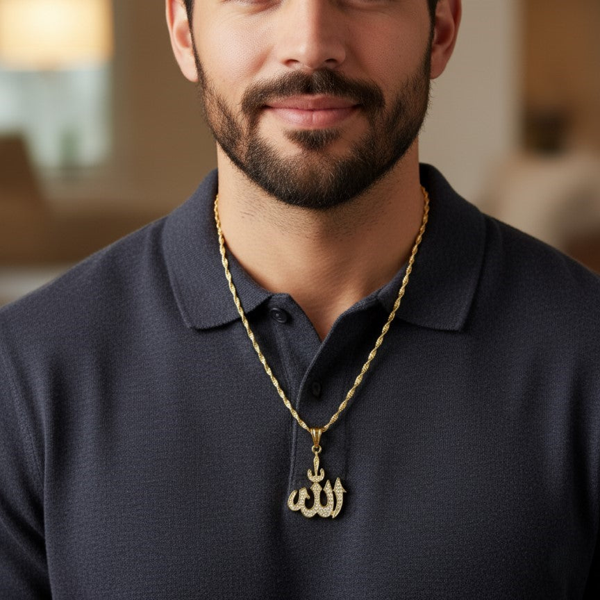 Allah Geometric Figaro Necklace
