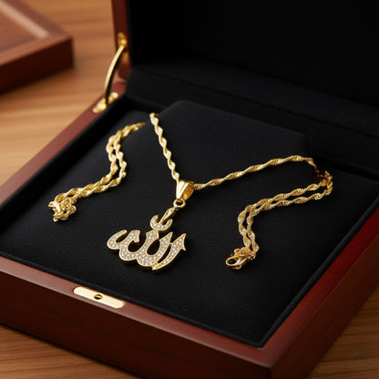 Allah Geometric Figaro Necklace