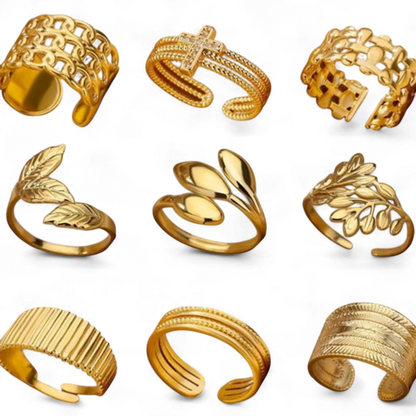 Attractive Gold Stainless Steel Rings – 9 Models