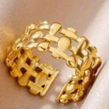 Attractive Gold Stainless Steel Rings – 9 Models