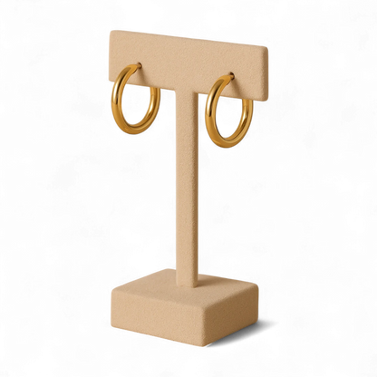 Gold Round Hoop Earrings - Small