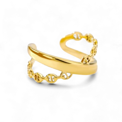 X Shape Stainless Steel Ring