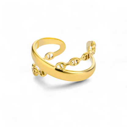 X Shape Stainless Steel Ring
