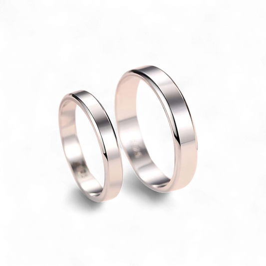 Classic Simple Couple Rings