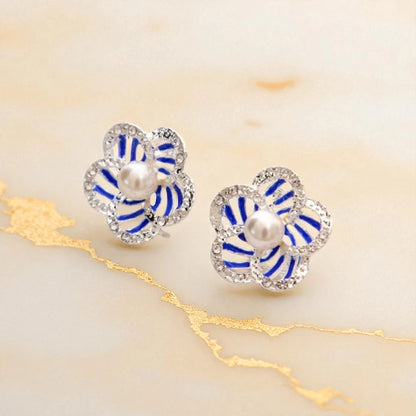 Luxury Pearl Flowers Earrings