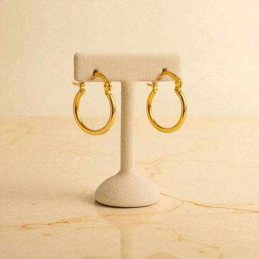 Classic Gold Hoop Earrings - Large
