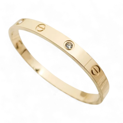 Gold Tone Lucky Clover Charm Bracelet