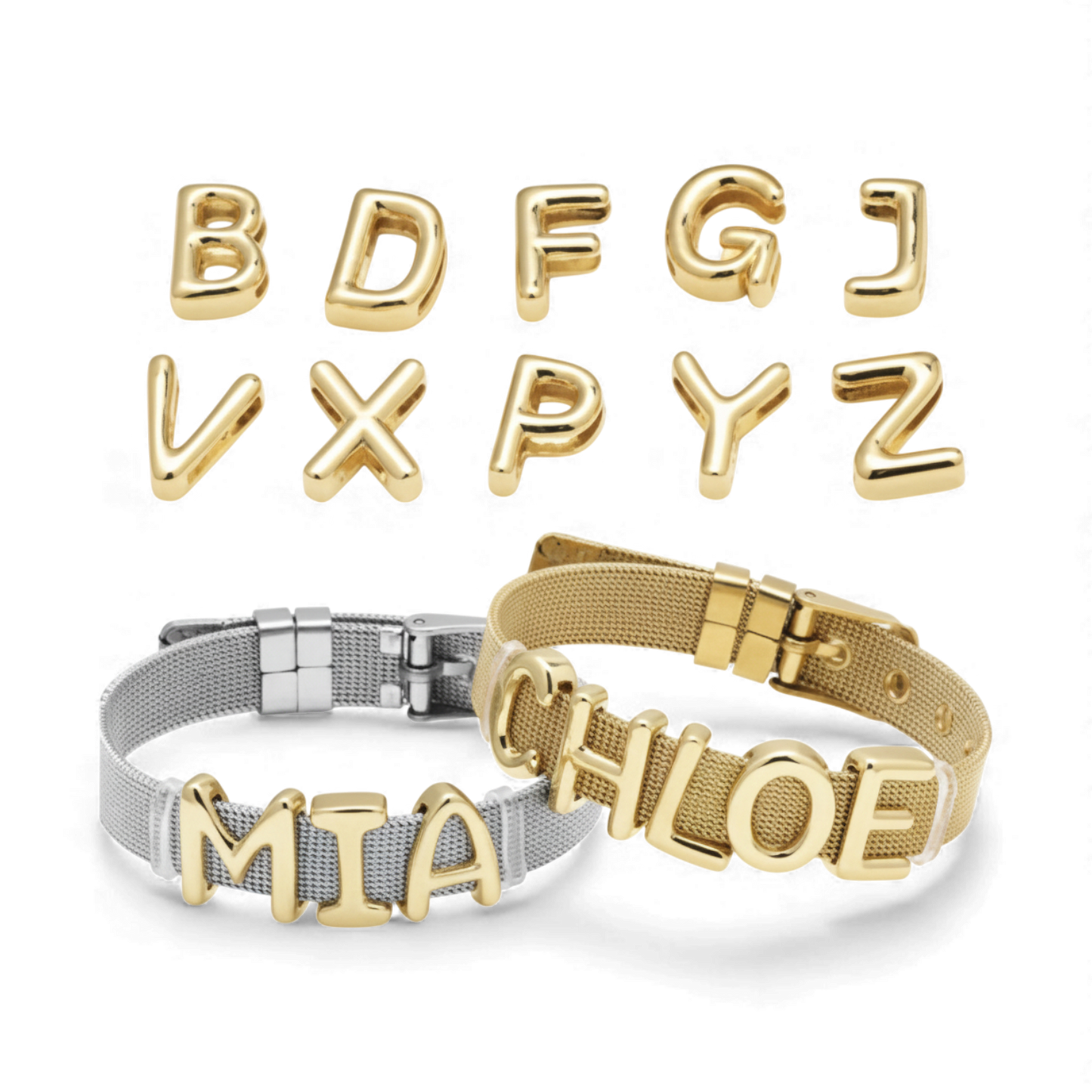 Personalized Letter Mesh Bracelet