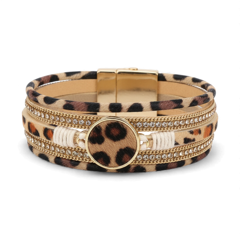 Leopard Charm Multi-Layer Bracelet