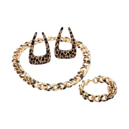 Leopard Statement Jewellery Set - Set Of 3
