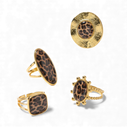 Leopard Luxe Ring Set
