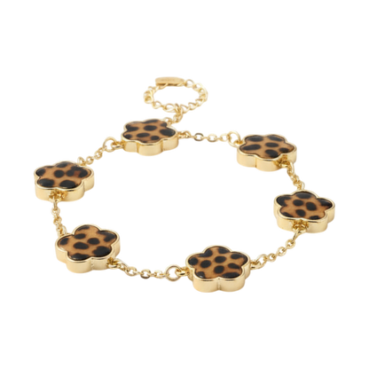 Wild Bloom Leopard Bracelet - Set Of 2