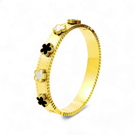 Gold Tone Alhambra Clover Bracelet