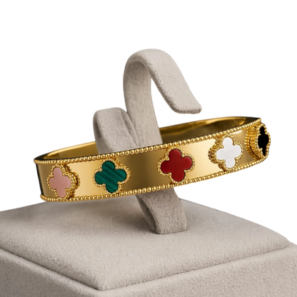 Gold Clover Charm Bracelet