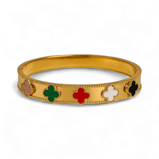 Gold Clover Charm Bracelet