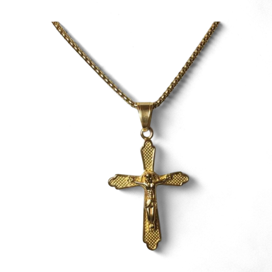 Big Dotted Cross Necklace