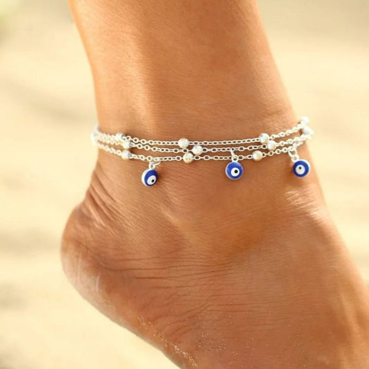 Blue Evil Eye Anklet