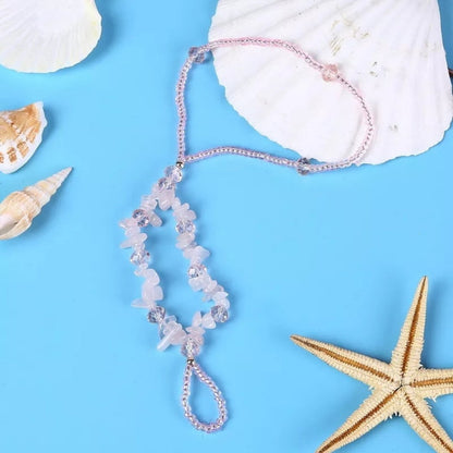 Boho Baby Pink Beads Anklet